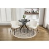 NicBex Fabric Dining Chair Set of 2 Modern Kitchen Upholstered Curved Backrest Chairs with Metal Legs - 4 of 4