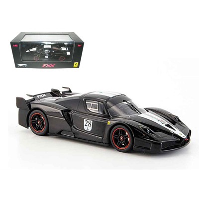 Ferrari Enzo FXX Diecast Car Model Black #28 Elite Limited Edition 1/43 Diecast Model Car by Hotwheels