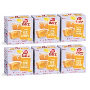 Katz Gluten Free Creme Filled Cupcakes - Lemon - 6 Pack - 1 of 4