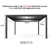 PURPLE LEAF Louvered Pergola Outdoor Aluminum Pergola with Adjustable Roof for Deck Backyard Garden Grey Hardtop Gazebo - 3 of 4