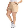 Women's Plus Size Athletic Shorts High Waist Workout Running Lounge Casual Yoga Shorts with Pockets - 3 of 4
