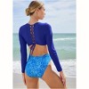 VENUS Womens Lace-Up Rash Guard Top - 2 of 4