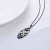 Irish Celtic Knot Opal Pendant Necklace, 18 Black Necklace for Women Men 2.95 x 2.95 x 0.75 inches; 0.12 ounces - 3 of 4