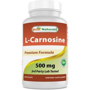 Best Naturals L-Carnosine 500 mg 100 Vegetarian Capsules - 1 of 4