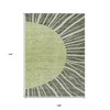 Olive Green And Artichoke Green Abstract Washable Indoor Outdoor Area Rug - 3 of 4
