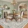 Vintage Floral Area Rug Washable Rugs Stain Resistant Easy Cleaning Indoor Carpet With Non-Slip Backing Low Pile Rug - 4 of 4