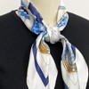 Wrapables Satin Neckerchief Square Scarf 26.5 x 26.5 Inches, Nautical Blue - 4 of 4