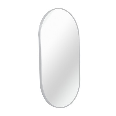 GlasFlength Decorative Wall Mirrors Oval Mirror Wall Mirror Polished Mirror Decorative Mirror for Living Room, Silver, 33"*20"*1.1"
