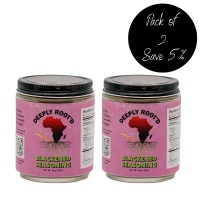 Deeply Root'd 8 oz Blackened Seasoning - Pack of 2