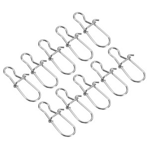 Unique Bargains Stainless Steel Quick Lock Design Connector Fishing Snaps 200 Pcs - 1 of 4