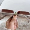 Anna-Kaci Oversized Square Shield Sunglasses with Rimless Lens Design and Wide Temples for Bold Streetwear Looks - Gray Brown - 2 of 2