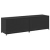 Storage Chest Black Poly Rattan, Powder-Coated Steel Large - 4 of 4