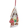 Northlight 5" Glittered Gingerbread House with Snowman Couple Christmas Ornament - 4 of 4