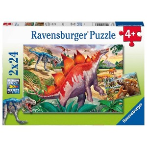 Ravensburger Jurassic Wildlife Jigsaw Puzzle Set - 2 x 24pcs - 1 of 4