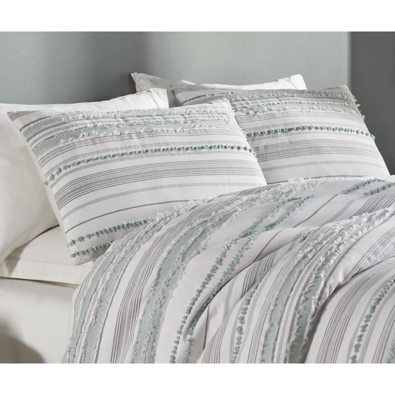 Diana Stripe Collection 100% Cotton Comforter Set - Better Trends, 5 of 7