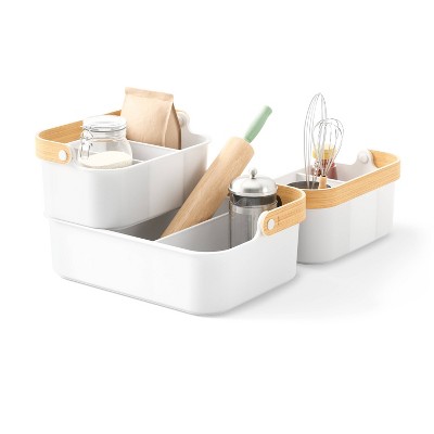 Umbra 4.88" Bellwood Bin Natural: Kitchen Storage Organizer, Multi-Compartments, ABS Material, 5-Year Warranty — фото 4