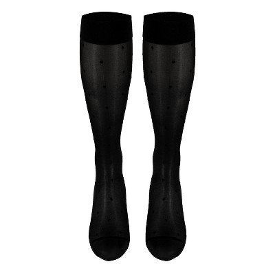 Espresso Sheer Knee High Compression Stockings, 15-20 mmHg, XL