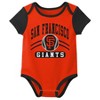 MLB San Francisco Giants Infant Boys' 3pk White Bodysuit - 3 of 4