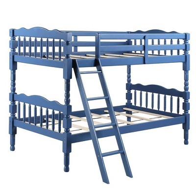 Acme Furniture 82" Twin/Twin Bunk Bed Homestead Loft and Bunk Bed Dark Blue Finish: Wood Frame, No Box Spring Needed