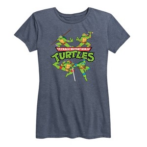 Women's - Teenage Mutant Ninja Turtles - Donnie, Mikey, Raph, and Leo Logo Short Sleeve Graphic T-Shirt - 1 of 4