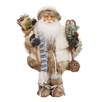 Season's Designs Christmas 18In (45Cm) Standing Santa In Grey White
