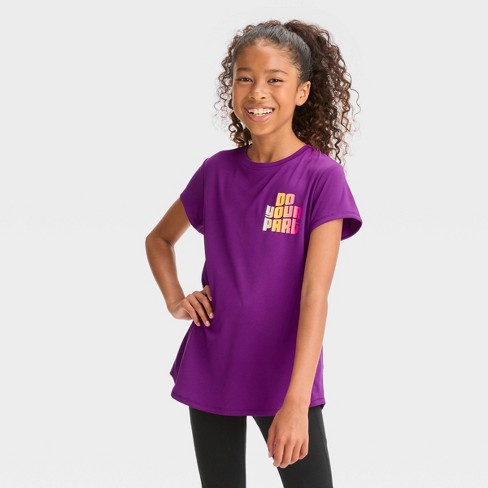 Girls' Short Sleeve 'do Your Part' Graphic T-shirt - All In Motion