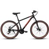 Mountain Bike 24 Inch Wheels, 21-Speed Trail Commuter City Mountain Bike,High Carbon steel Frame Disc Brakes Thumb Shifter Front Fork Bicycles - 3 of 4