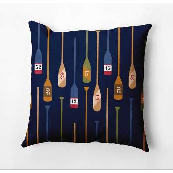 Oar Numbers Nautical Square Throw Pillow - e by design