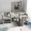 KINWELL 24" Wide Boucle Upholstered Armchair (Set of 2) - 3 of 4