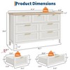 Fluted 4/7 Drawers Dresser for Bedroom 35.4" Tall Chest of Dressers for Closet 4 Fluted Drawers with Metal Handle - 3 of 4
