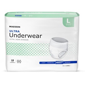 McKesson Ultra Disposable Underwear Pull On with Tear Away Seams Large, UWBLG, Heavy - 1 of 4