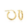 Ross-Simons Italian 18kt Gold Over Sterling Hoop Earrings With Removable 10-11mm Peach Cultured Baroque Pearl Drops - 3 of 4