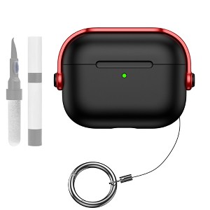 HTUTWOO for Airpods Pro 3 Case, Music Design Shockproof Protective Cover with Stand, Keychain and Cleaning Kit for Men Women - 1 of 4