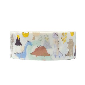 Wrapables Gold and Silver Foil Washi Masking Tape, Dinosaurs, 15mm x 5M - 1 of 4