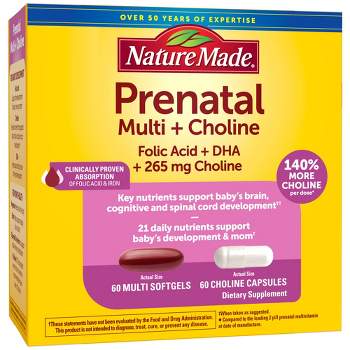 Nature Made Prenatal + Choline Softgel Capsule - 120ct