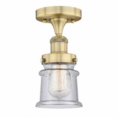 Canton - 1 Light Semi-Flush Mount In Industrial Style-9.25 Inches Tall and 5.25 Inches Wide