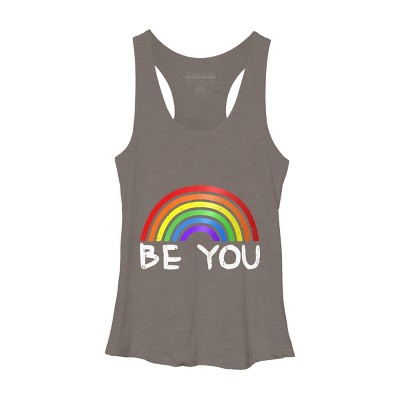 Adult Design By Humans Be You Rainbow Pride By Chos Racerback Tank Top