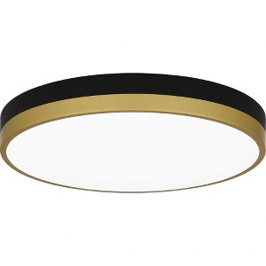 Quoizel Lighting Weldin 1 - Light Flush Mount in  Matte Black Gold - 1 of 4