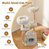 Tangkula 49" Tall Wooden Cat Tree Solid Wood Cat Tower w/ Jute Scratching Posts - 4 of 4