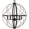 Progress Lighting Brandywine 5-Light Pendant, Steel, Silver Ridge, Open-Cage Design, Antique Bronze Frame - 4 of 4