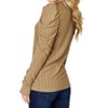 Women's Ribbed Mock Neck Top With Puff Sleeves - Basic Bae - 3 of 4