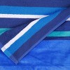 Cool Summer Stripe Oversized Cotton Beach Towel by Blue Nile Mills - 3 of 4