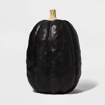 Falloween Large Black Sheltered Porch Pumpkin Halloween Decorative Sculpture - Hyde & EEK! Boutique™