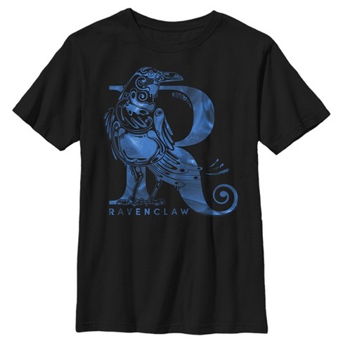 Boy's Harry Potter Ravenclaw R Logo T-shirt - Black - X Small : Target