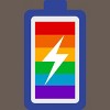 Adult Design By Humans Pride Charging Battery By PINHEAD66 Racerback Tank Top - 2 of 2