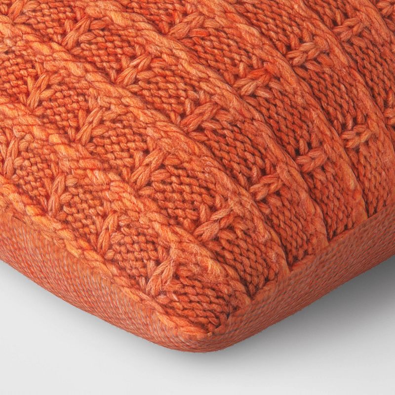 Oversized Marled Knit Square Throw Pillow - Threshold™, 5 of 9