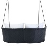 Suki 2-Seater All-Weather Wicker Hanging Porch Swing with Cushions, Patio Swing with Ropes, Outdoor Furniture - Maison Boucle - 3 of 4