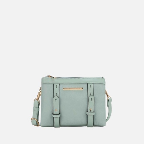 MKF Collection Multi Compartment Crossbody Bag with Zip Closure, Elsie | MKF Collection by Mia K - Seafoam