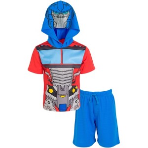 Transformers Optimus Prime Bumblebee Megatron Athletic Pullover T-Shirt and Mesh Shorts Outfit Set Little Kid to Big Kid - 1 of 4