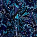 black layered paisley
